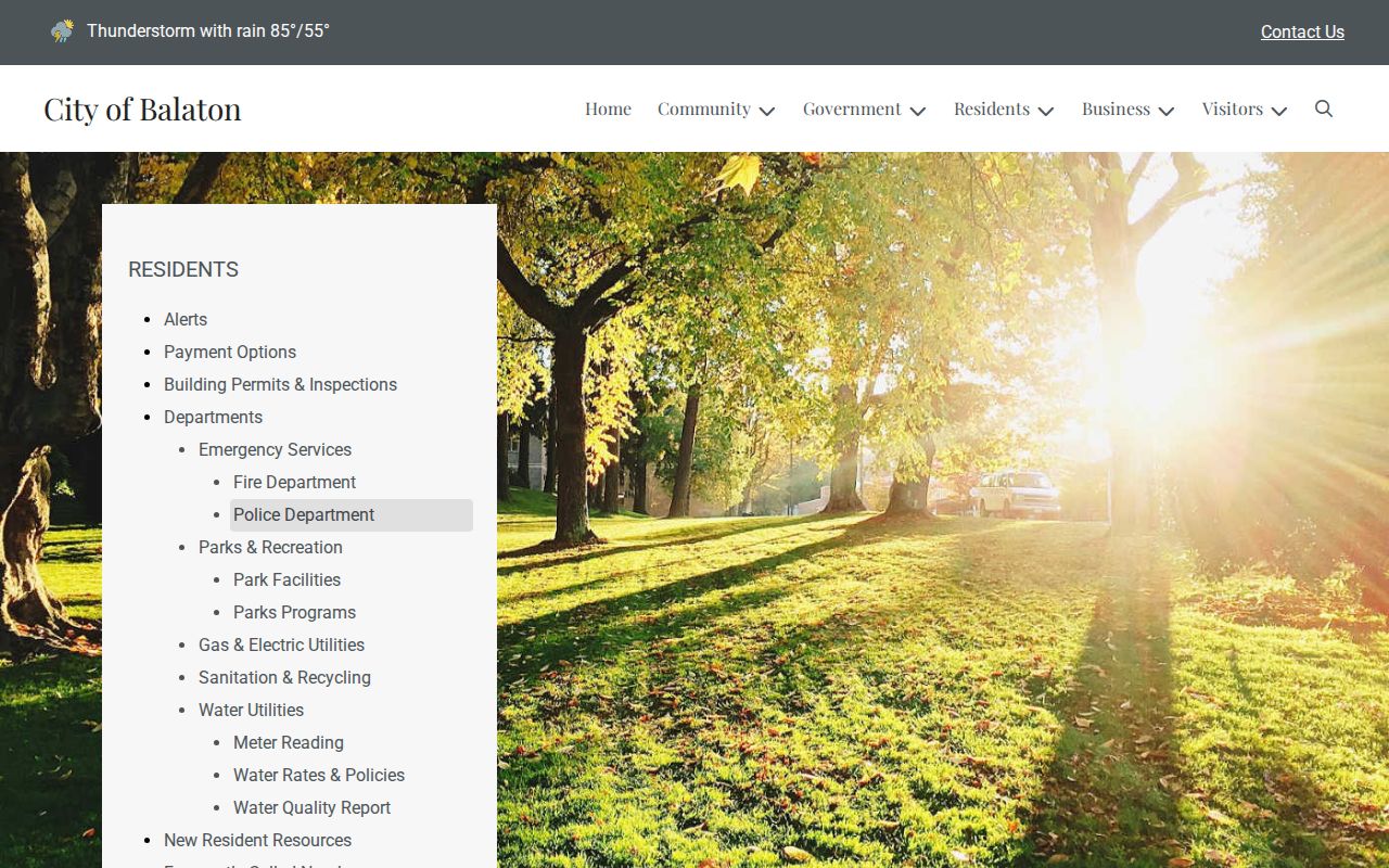 Balaton warrant records police service page naming the county sheriff